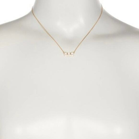 ADORNIA Yellow Gold Plated Sterling Silver Pearl Necklace NEW - Picture 2 of 7